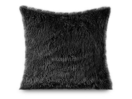 Husă de pernă 40x40 Furry - negru