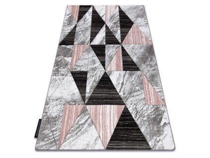 Covor tridimensional Alter în design gri-roz.