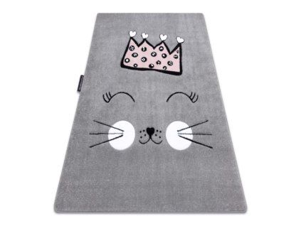 Vizualizarea covorului Happy Cat cu motiv de coroană.