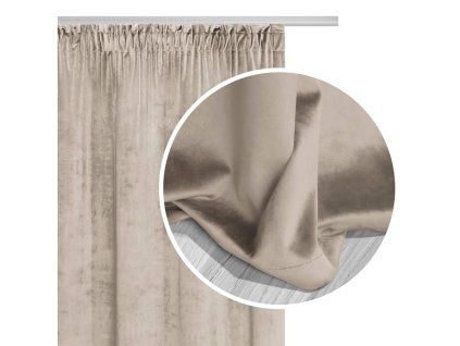 Perdea de catifea Velvet beige 140x270
