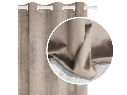 Perdea de catifea Velvet beige 140x250