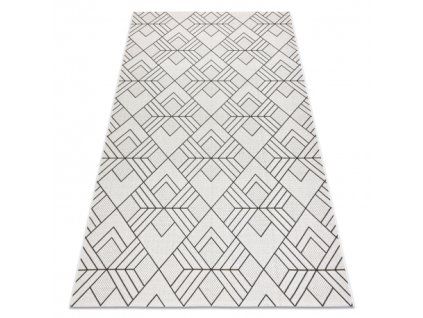 Covor geometric ședo-crem Sizal