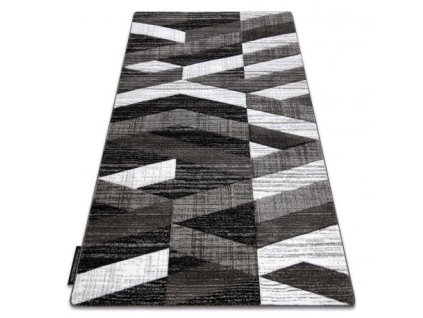 Covor dreptunghiular gri-negru Bax