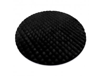 Covor rotund negru Bubble