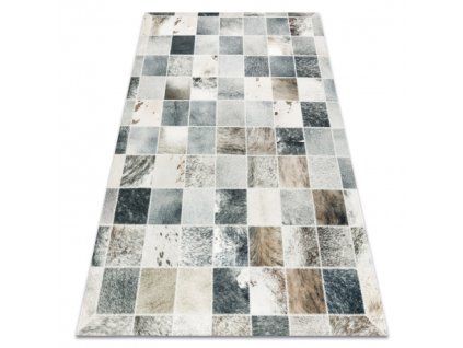 Covor patchwork André în nuanțe de gri-bej