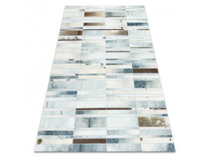 Covor patchwork gri-bej