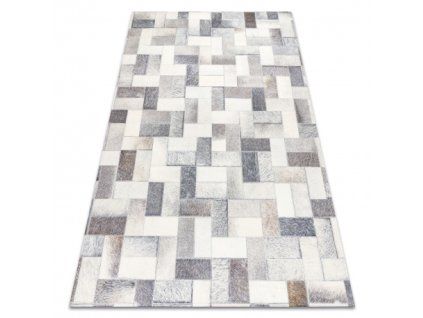 Covor patchwork alb-gri Patchwork