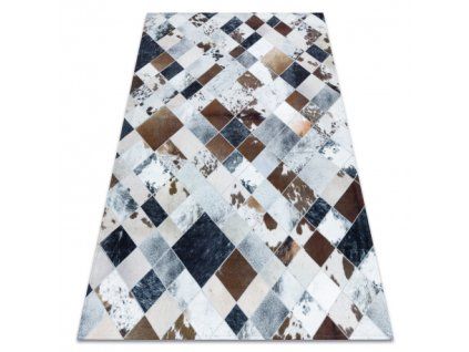 Covor patchwork gri-maro André