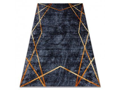 Covor geometric gri-negru Miro