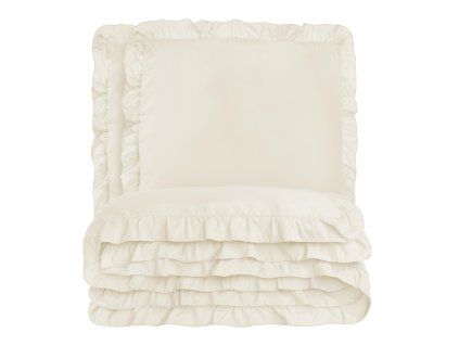 Lenjerie de pat Ruffy - crem