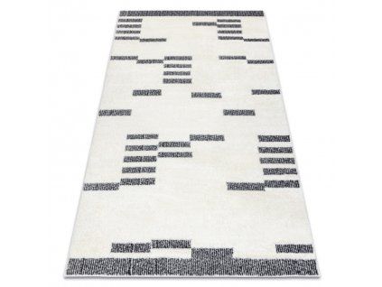 Covor geometric crem-negru Mode