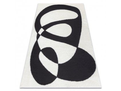 Covor abstract crem-negru Mode