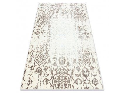 Covor texturat crem-maro Ornament