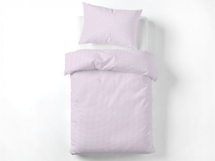 Lenjerie de pat din bumbac Soft Grid Rose