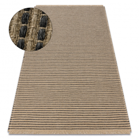 DW DW Covor din iută negru-bej Jute 2 Dimensiuni: 160x220 cm