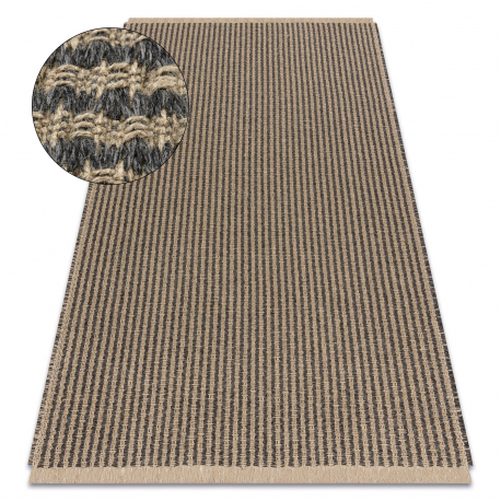 DW DW Covor din iută negru-bej Jute 1 Dimensiuni: 160x220 cm