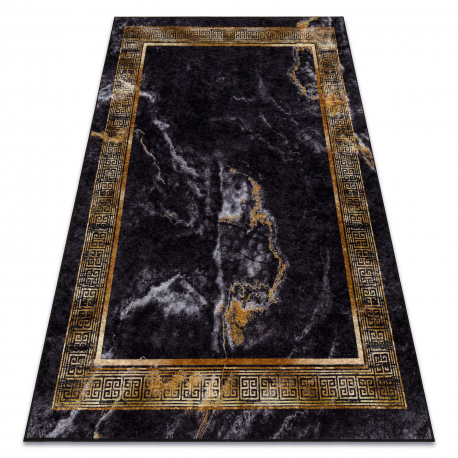 DW DW Covor antiderapant negru-auriu Miro Sant Dimensiuni: 140x190 cm