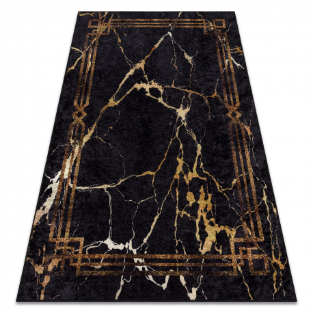 DW DW Covor antiderapant negru-auriu Miro Teo Dimensiuni: 140x190 cm