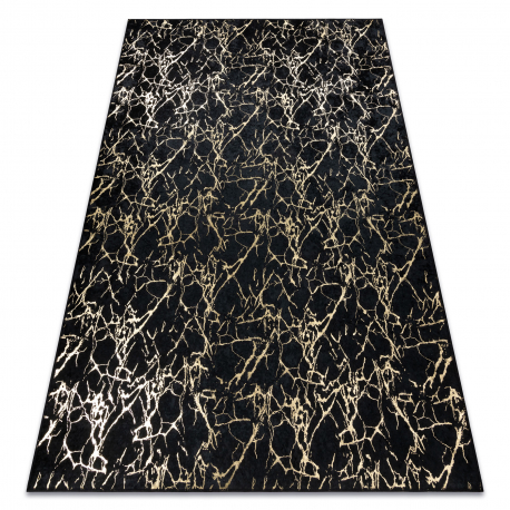 DW DW Covor antiderapant negru-auriu Miro Black Dimensiuni: 140x190 cm