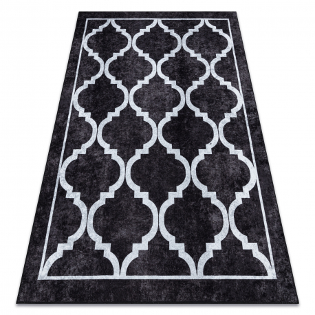 DW DW Covor antiderapant negru Miro Trellis Dimensiuni: 160x220 cm