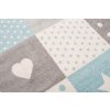 Covor pentru copii Ruth White/Lazur
