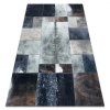Covor dreptunghiular patchwork gri-negru
