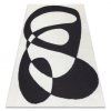 Covor abstract crem-negru Mode
